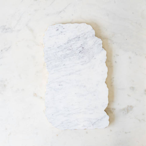 Metz Marble Serving Board - White & Gold