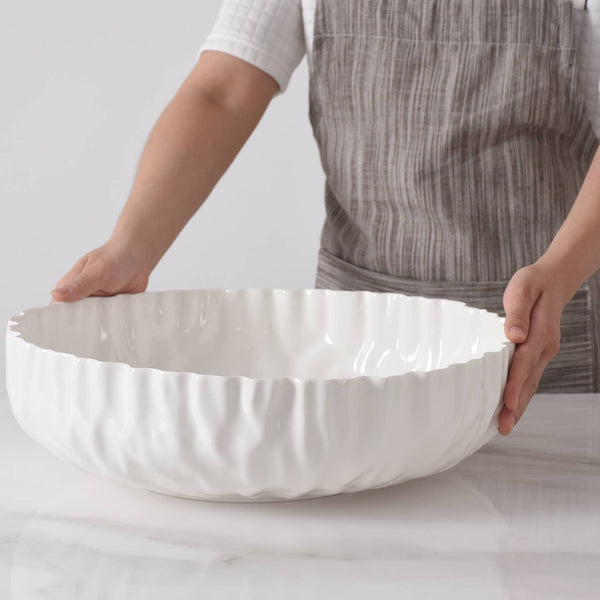 Extra Large Shallow Bowl - Mascali Bianca