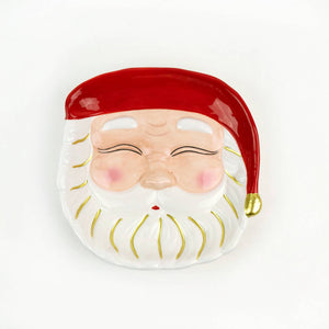 Santa Dessert Plate - Red