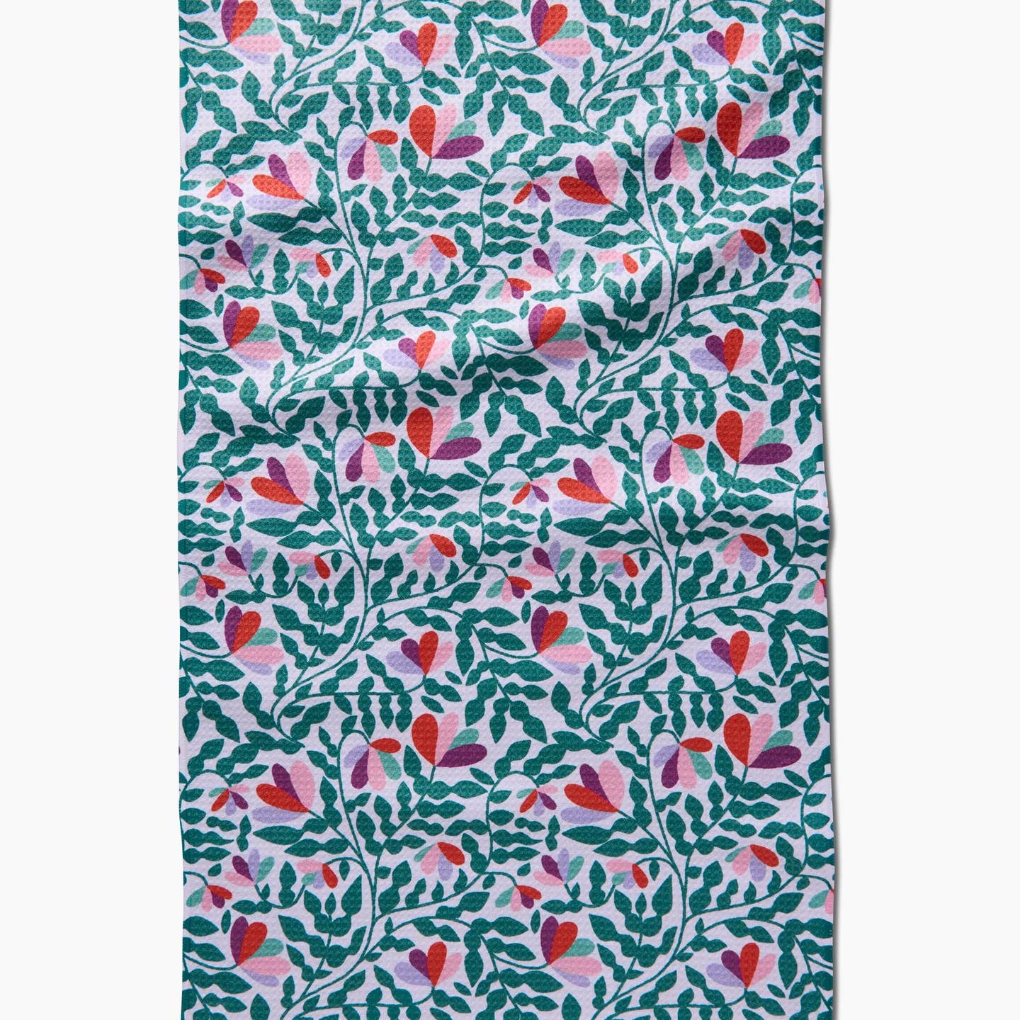 Spring Wavy Leaves Tea Towel