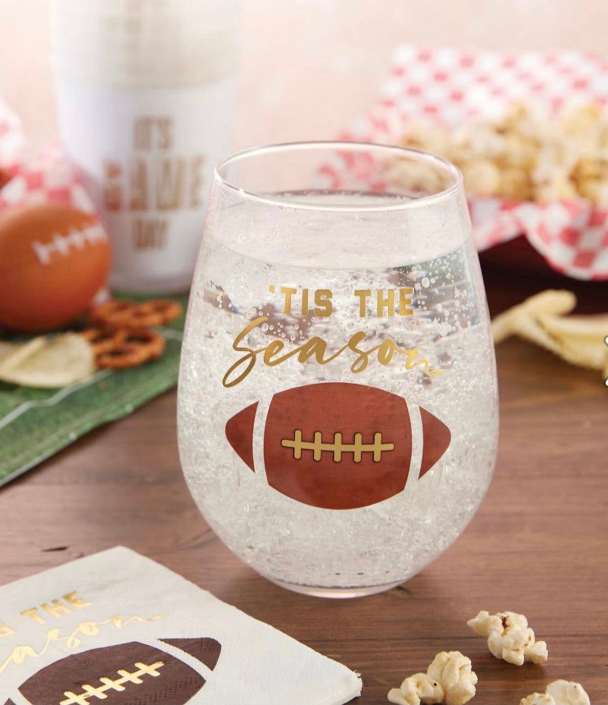 Tis The Season Wine Glass 30oz