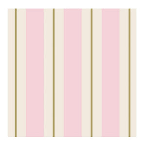 Pink & Gold Awning Stripe Cocktail Napkin