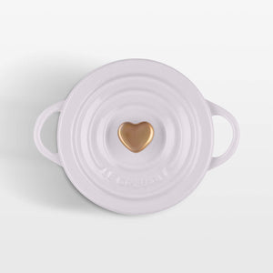 Mini Cocotte with Gold Heart Knob - Shallot