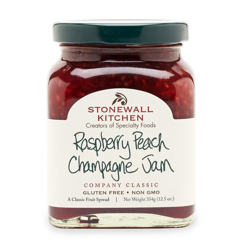 Raspberry Peach Champagne Jam 12.5 oz