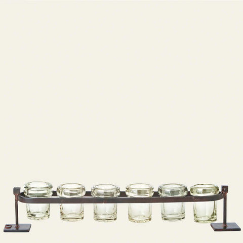 6 Step Firedance Railroad w/ 6 Hand-Mouth Blown Votives