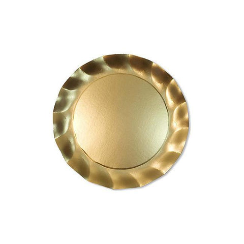 Wavy Salad Plates - Gold