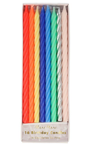 Multi Neon Twisted Candles