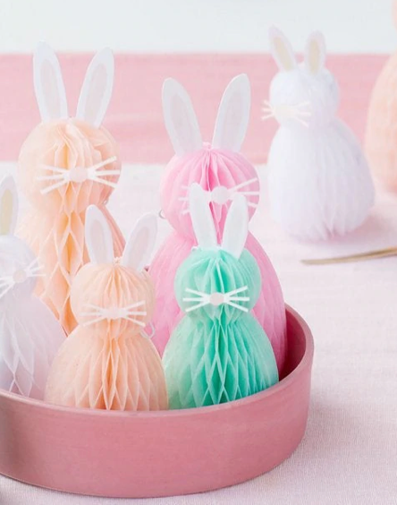 Honeycomb Spring Bunnies - Table Decor
