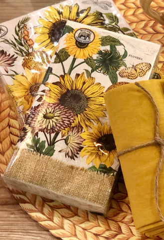 Sunflower Hostess Napkin