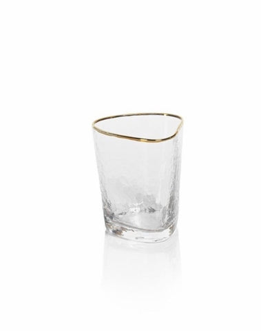 Triangular DOF Glass w/ Gold Rim - Aperitivo set/2