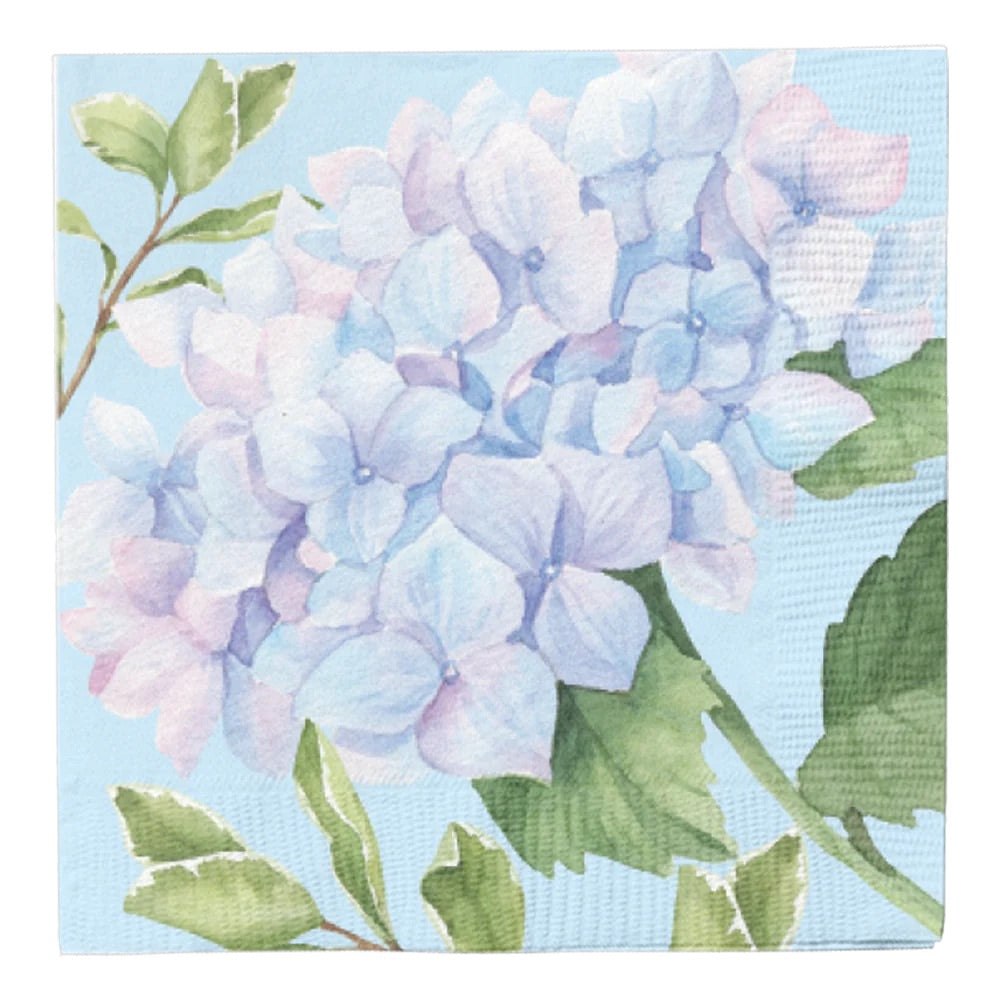 Hydrangea cocktail napkins