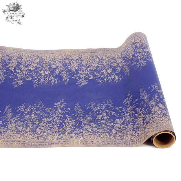 Navy Floral Runner 20"x25"
