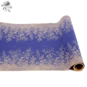 Navy Floral Runner 20"x25"