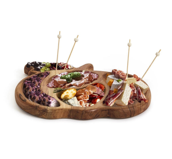 Pumpkin Shape Charcuterie Board w/ 20 Wood Pick