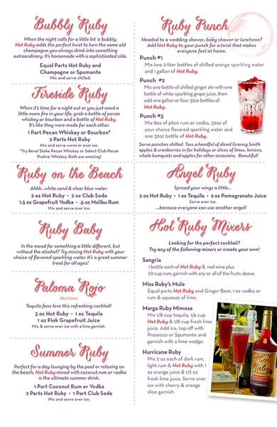 Hot Ruby - Cranberry & Citrus Cocktail Mixer